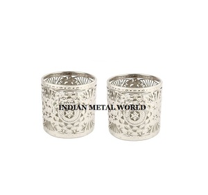 Lot de 3 bougeoirs ronds en fer massif de qualité supérieure, différentes tailles - Product Image 5