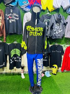 Cotton Fleece Balaclava <b>Hoodies</b> With Custom Neck Label or <b>Work</b> Distressed Embroidery Done by Tansy Industry Low Prices Top - Product Image 2