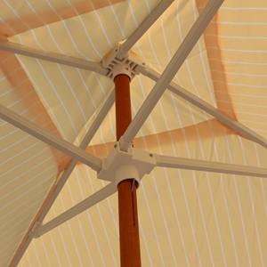 Auvent de soleil de luxe en polycoton rayé de 6,5 pieds pour l'extérieur, abri avec poteau en <span class=keywords><strong>bois</strong></span>, frange 100% coton, cabane de plage avec sac de rangement - Product Image 3