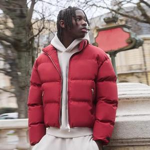 Solid Color Casual <b>Men</b> Puffer Jacket Streetwear New Fashion Windproof Puffer Jacket For Online Sale - Product Image 4