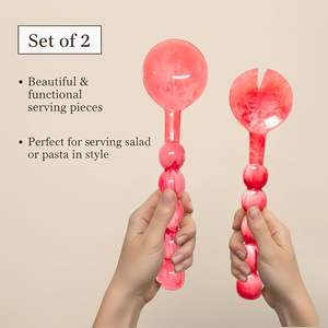 Juego de Cuchara y Tenedor para Ensalada de Resina de Lujo, Cubertería Moderna para Fiestas, Mango Largo, No Tóxico, para Uso en el Hogar y Restaurantes, Ecológico - Product Image 3