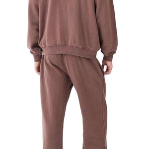 Costume à fermeture éclair 100% coton avec logo personnalisé pour adultes survêtement de jogging respirant pour hommes ensemble deux pièces sur mesure survêtement pour homme - Product Image 4