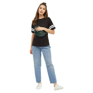 T-shirts pour femmes à col rond de haute qualité Style décontracté respirant et Durable matériel de toile Top vente vêtements teints unis - Product Image 2