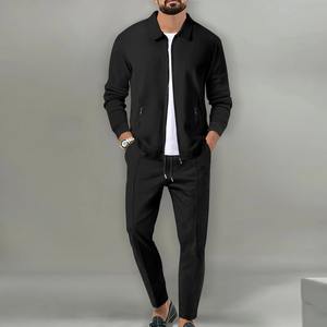 Nouveau survêtement d'hiver pour homme, 2 ensembles, manches longues, décontracté, respirant, polaire, 100% coton, personnalisable - Product Image 2
