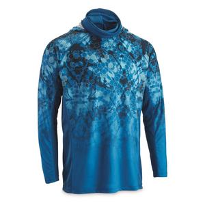 Camiseta de pesca ligera de manga larga para hombre con capucha y cubierta facial Estampado personalizado UPF50 + Ropa de secado rápido y transpirable - Product Image 3