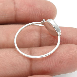 Natural Labradorite Gemstone 925 Sterling Silver <b>Cushion</b> Shape Classy Boho <b>Ring</b> for Her Handmade Fine Jewelry Indian Exporter - Product Image 4