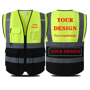 Gilet de sécurité fluorescent haute visibilité unisexe pour travaux en extérieur, réfléchissant, séchage rapide, respirant, en polyester - Product Image 5