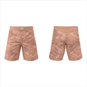 Professional Custom Compression MMA Shorts <b>Men</b> Floral Pattern <b>Ruffles</b> Embroidered High Waist Drawstring Breathable Kickboxing - Product Image 3