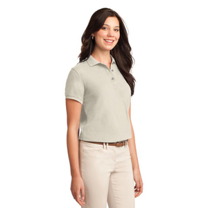 100% coton dames polos en couleur grise vêtements de golf unis pour dames avec logo personnalisé imprimé et broderie - Product Image 4