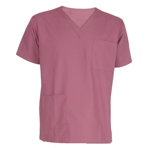 Joli haut d'uniforme d'infirmière de couleur avec un design à col en V et un uniforme médical du personnel hospitalier à bas prix - Product Image 1
