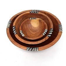 Cuenco de madera Natural hecho a mano, cuenco redondo personalizable, cuenco para fruta y ensalada para cocina, venta al por mayor - Product Image 5