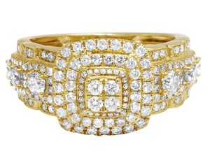 Bague Hip Hop pour Homme en Or Rose Superposé avec Diamants Ronds de Laboratoire Sertis à Griffes Plaqué Rhodium pour Mariage, Fête et Usage Quotidien - Product Image 2