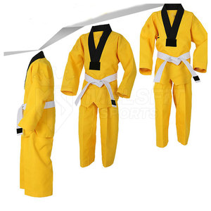 Uniforme de Taekwondo 100% algodón transpirable de alta calidad al por mayor con logotipo personalizado ropa de artes marciales ecológica unisex - Product Image 2