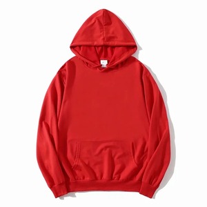 Sweat à capuche unisexe oversize respirant, couleur unie, teint uni, logo personnalisable, poches kangourou brodées, fermeture d'hiver - Product Image 2
