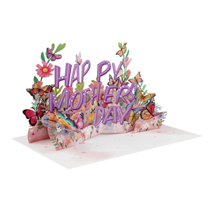 Carte en papier 3D pop-up faite à la main pour la fête des mères, personnalisable, fabrication en usine - Product Image 4