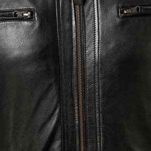 Casual High Street Faux Genuine Leather Jacket with Front Zippers & Panel <b>Stitching</b> Stylish Textured Design jacket for men - Product Image 6