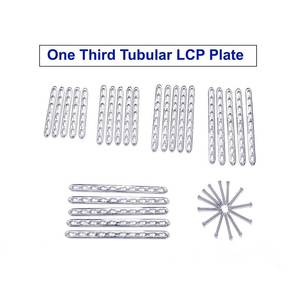 Ensemble de plaques tubulaires métalliques vétérinaires, un tiers, 25 pièces, avec 3 vis LCP de 5 mm, 100 pièces, implants orthopédiques, manuel - Product Image 3