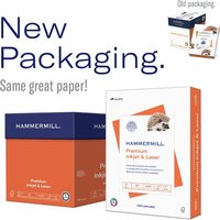 Papier d'impression Hammermill A4 écologique blanc de qualité supérieure pour imprimantes jet d'encre et laser, 24 lb, 500 feuilles par rame - 97 Bright