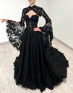 elegant diamonds bandage dress Elegant Black Lace Strapless Wedding Dress with Tulle Skirt – BK120 –  Viniodress main image 1