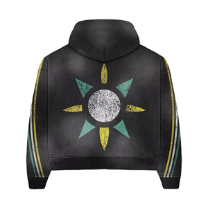 Top Quality Pakistan Manufacturer's Acid Wash Sun Faded Pullover 100% Cotton Hooded Oversized Tracksuit Set Men 500 Plus GSM - Product Image 3