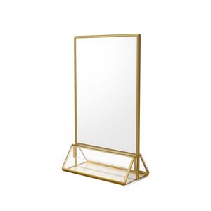 Impresionante Marco de acrílico transparente con elegante borde dorado: Muestra perfectamente tus preciados recuerdos en un formato horizontal de 7x5 - Product Image 1