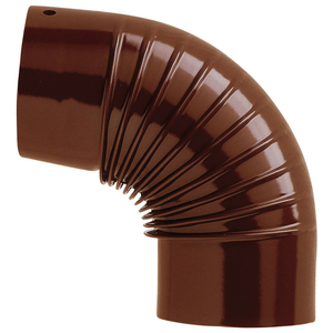 Gomito a 90 gradi per legno e porcellana, marrone classico, diametro 10 - Product Image 1