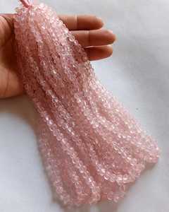 Cuentas de cuarzo rosa natural, cuentas de piedras preciosas personalizadas sueltas para la fabricación de joyas, suministros orgánicos con forma de melón tallado - Product Image 4