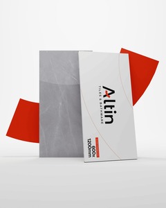 Dalle en porcelaine émaillée polie aspect marbre 600x1200mm Finition brillante grise Carreaux de haute qualité 24x48 pouces pour usage intérieur - Product Image 1