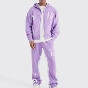 High Street Mejor Diseño Logotipo personalizado Alta calidad Loose Fit Chándales Transpirable Hombres Tech Fleece Chándales Venta al por mayor OEM - Product Image 1