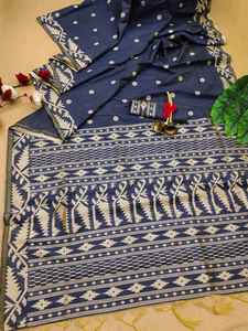 Último diseñador Premium Collection High on Demand Bagnoli Handloom Raw Silk Saree con tejido Pallu y Border Work para la venta - Product Image 6