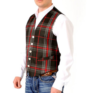 Gilets/gilets en tartan à motif droit écossais/irlandais formel avec fermeture à boutons Scotland Kilt Company gilets écossais pour hommes - Product Image 3