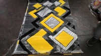 Adiva Teppich Gaziantep Modern Gewebter Jacquard Maschinengefertigter Polypropylen-Plüsch Hochflorig Fleckbeständig Abstrakt Mittelgroß Zuhause