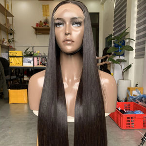 ผมตรงแบบเรีมีกระดูกตรงบ๊อบตัดชั้นเดียวความยาวไหล่ตรงขอบผมจริง - Product Image 1