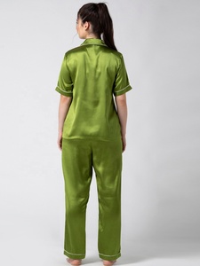 Nuevo Pijama de Otoño de Seda de Dos Piezas con Cuello Vuelto Largo para Mujer Ropa de Descanso Pijama Femenino - Product Image 3