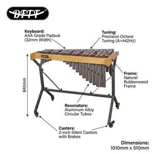 Venta al por mayor y de fábrica: Xilófono clásico DFX-AM37 de madera, 3 octavas, ergonómico, resistente, ajustable, plegable, hecho a mano, con mazos duros para música. - Product Image 3