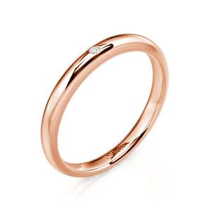 Anillo Jeulia de Moissanita con Corte Redondo, Plata de Ley, Banda Clásica - Product Image 2