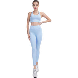 Nouveautés Vêtements de sport pour femmes 2 pièces Ensembles de sport Soutien-gorge de yoga à fort impact et pantalon de sport droit Tenue d'entraînement Séchage rapide - Product Image 2