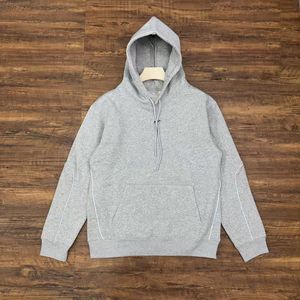 Custom Blank Hoodies and <b>Sweatpants</b> <b>Set</b> 100% Cotton French Terry Hoodie Men's Oversized Drop Shoulder Hoodies - Product Image 4