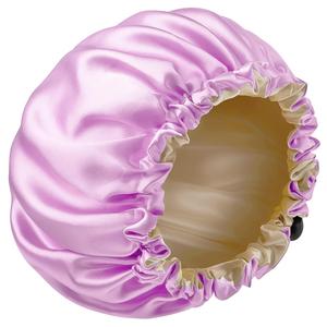 Nouveaux bonnets originaux Bonnet en satin soyeux double couche pour cheveux naturels et bouclés de haute qualité - Product Image 2