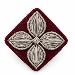Decorative Bullion Wire Badge Custom Embroidery <b>Patch</b> Handmade Sewing <b>Applique</b> For Hats Apparel Garments Crafts Accessories - Product Image 1