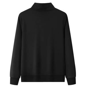 Sudadera con capucha y cremallera de manga larga para hombre, 100% algodón polar, de secado rápido y transpirable para invierno, deportes casuales - Teñido liso - Product Image 4