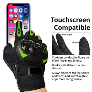 Guantes de carreras de motos Guantes transpirables de dedo completo para montar en moto con pantalla táctil - Product Image 5