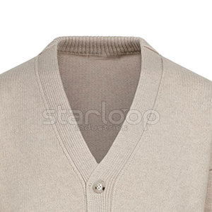 Pull cardigan en laine mélangée respirante pour homme, design luxueux, doux et tricoté, design moderne - Product Image 3