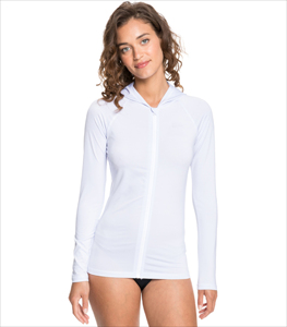 Camiseta de Protección Solar Personalizada de Manga Larga para Mujer, Color Blanco, con Capucha, UPF 50, Transpirable, Ecológica, de Spandex, OEM - Product Image 1