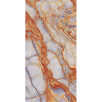 Carreaux polis de 600x1200mm au design onyx aspect marbre avec deux couleurs de carreaux de porcelaine polis de la société Arkiton