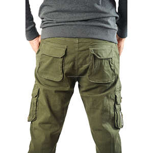 Pantalones cargo para hombre, ropa informal de algodón con múltiples bolsillos, Pantalones rectos a rayas curvas para hombre, el mejor Color para adultos - Product Image 5