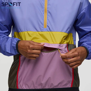 แจ็กเก็ตกันลมมีฮู้ดสำหรับผู้หญิงระบายอากาศได้ดีพิมพ์ลายน้ำหนักเบากันน้ำมีซิปปิดวัสดุไนลอนสำหรับใช้งานกลางแจ้ง - Product Image 6