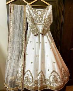 Vestido de fiesta hasta el suelo de moda 2024 hermoso aplique adornado trabajo con decoración de lentejuelas de encaje cintura Natural - Product Image 1