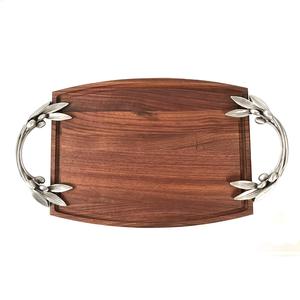 Bandejas multifuncionales de alta calidad para servir, estilo lujoso, Gran bandeja de servidor de desayuno de diseñador hecha a mano con asas - Product Image 4