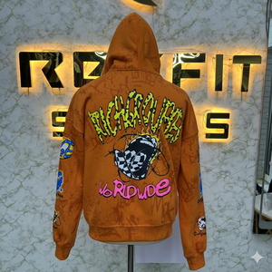 เสื้อฮู้ดพิมพ์ลายสำหรับผู้ชายเสื้อฮู้ดดี้มีซิปพิมพ์ลาย - Product Image 3